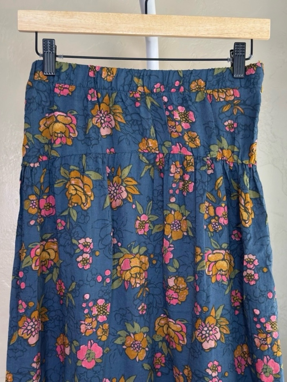 Natural Life Camille Maxi Skirt Small Cotton Blend Patchwork Floral Boho NWT - Picture 3 of 8